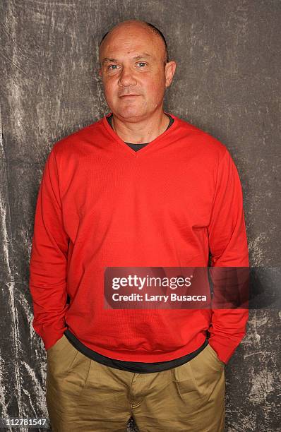 Photojournalist Greg Marinovich visits the Tribeca Film Festival 2011 portrait studio on April 21, 2011 in New York City.