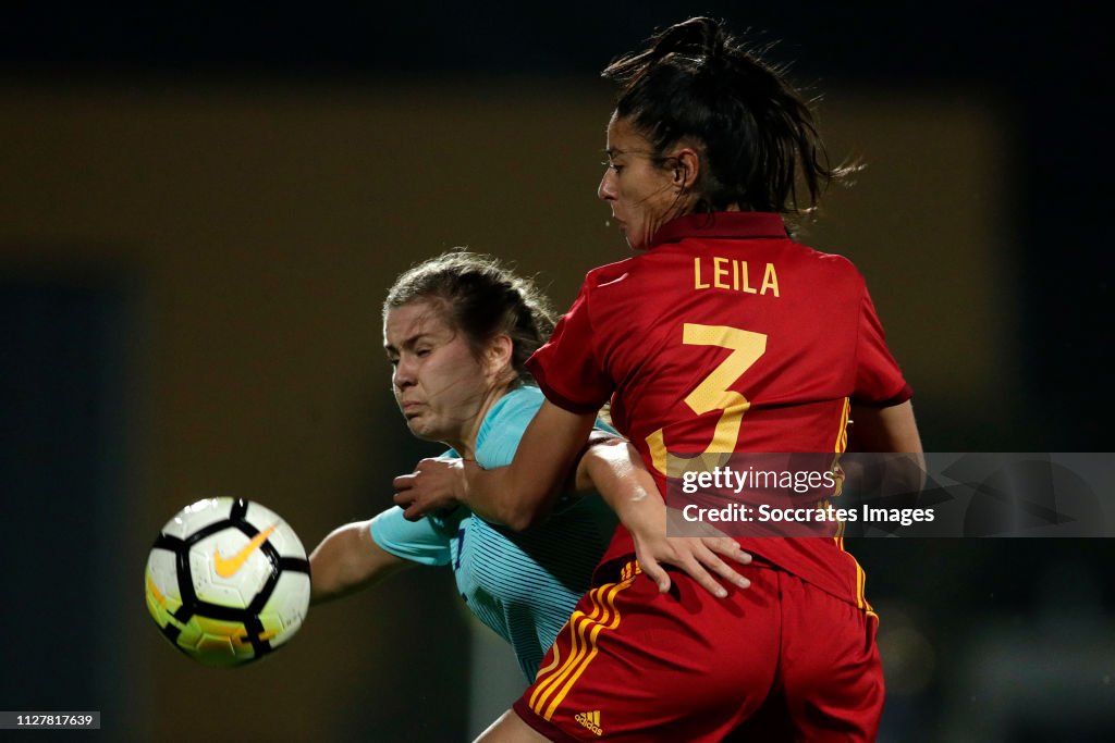 Spain v Holland -Algarve Cup Women