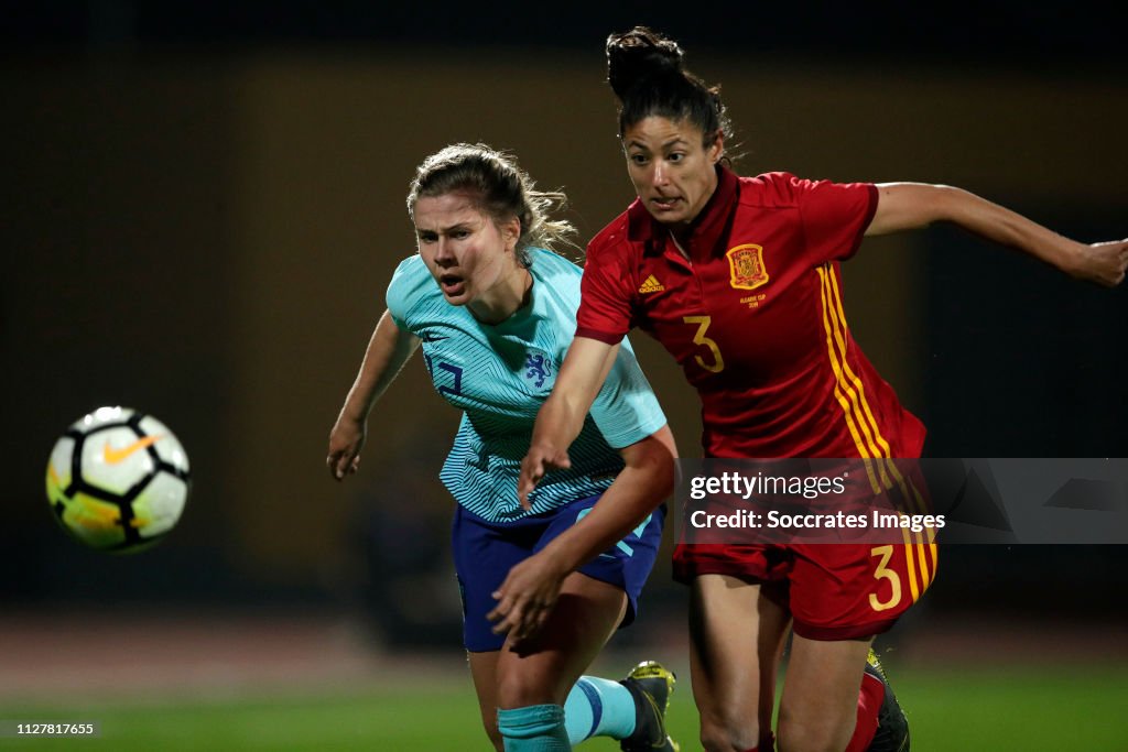 Spain v Holland -Algarve Cup Women