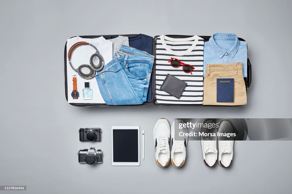 Traveler's accessories and clothes