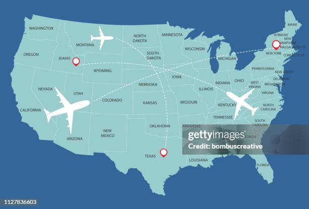 united states of america map - east coast stock illustrations