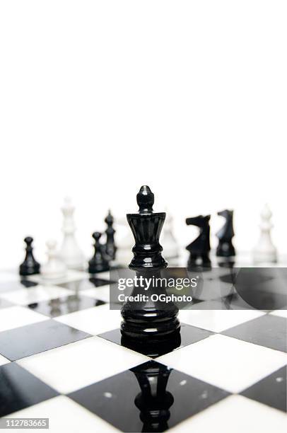 schachfiguren - chess board without stock-fotos und bilder