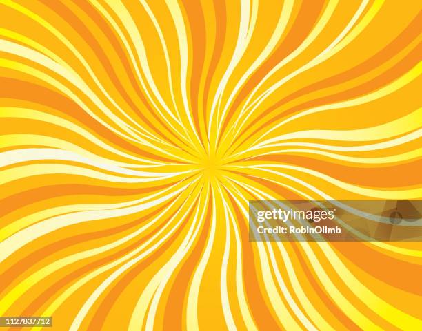 sun rays twist - yellow swirl pattern stock illustrations