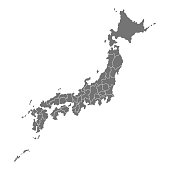 Vector map of Japan