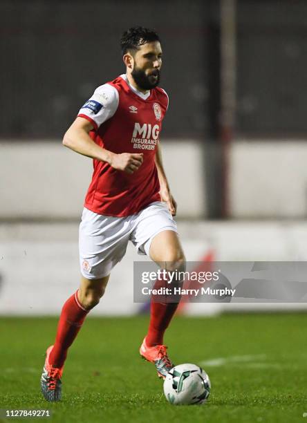 Dublin , Ireland - 25 February 2019; David Webster of St Patricks Athletic during the SSE Airtricity League Premier Division match between St...