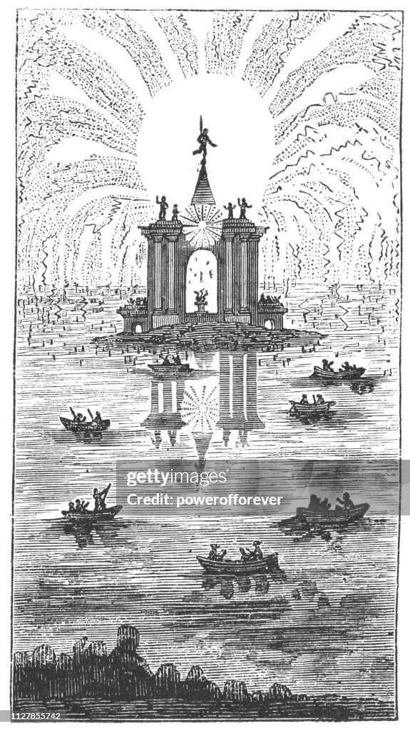 Fireworks by Jean-Michel Papillon - 18th Century
