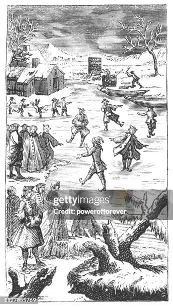 Skating By Jeanmichel Papillon 18th Century High-Res Vector Graphic