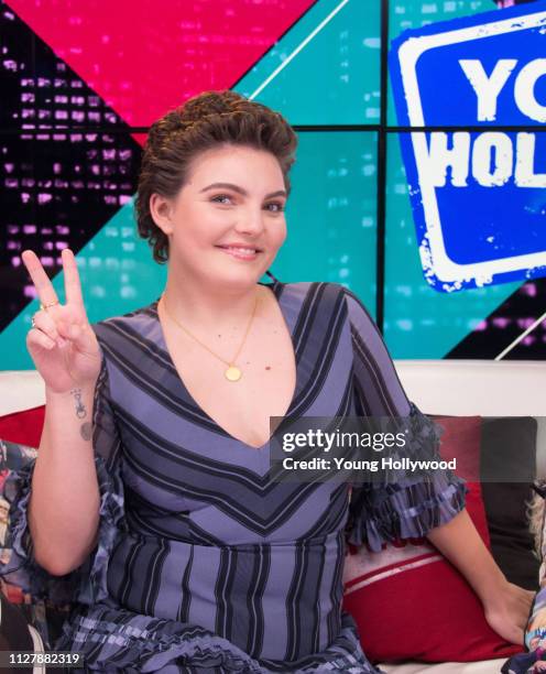 Camren Bicondova visits the Young Hollywood Studio on February 6, 2019 in Los Angeles, California.