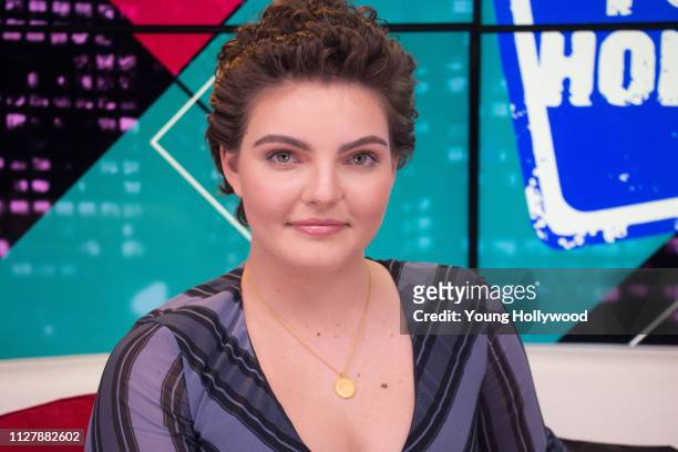 Camren Bicondova visits the Young Hollywood Studio on February 6, 2019 in Los Angeles, California.