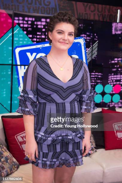 Camren Bicondova visits the Young Hollywood Studio on February 6, 2019 in Los Angeles, California.