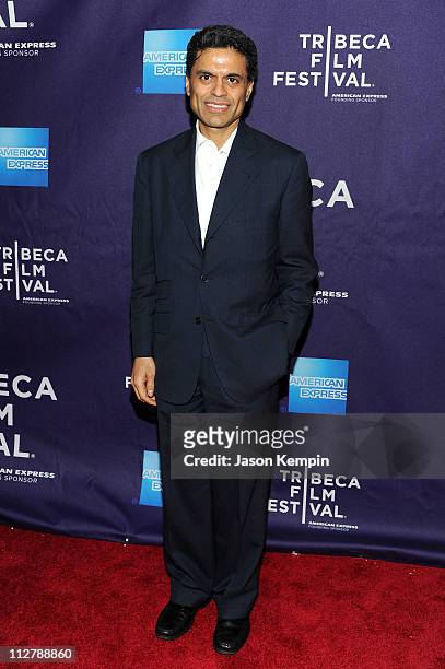 Journalist Fareed Zakaria attends the premiere of "The Carrier" during the 2011 Tribeca Film Festival at AMC Loews Village 7 on April 21, 2011 in New...
