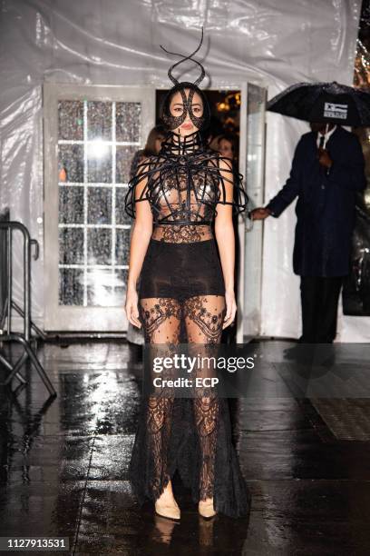 Megan Pormer at the amfAr Gala held at Cipriani Wall St on February 6, 2019 in New York City.