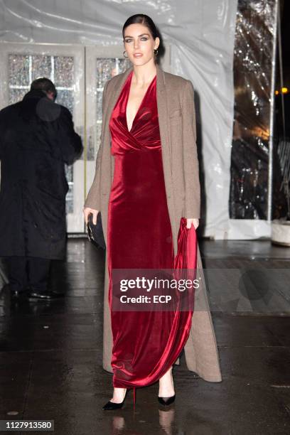 Hilary Rhoda at the amfAr Gala held at Cipriani Wall St on February 6, 2019 in New York City.