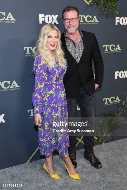 Tori Spelling and Dean McDermott attend Fox Winter TCA at The Fig House on February 06, 2019 in Los Angeles, California.