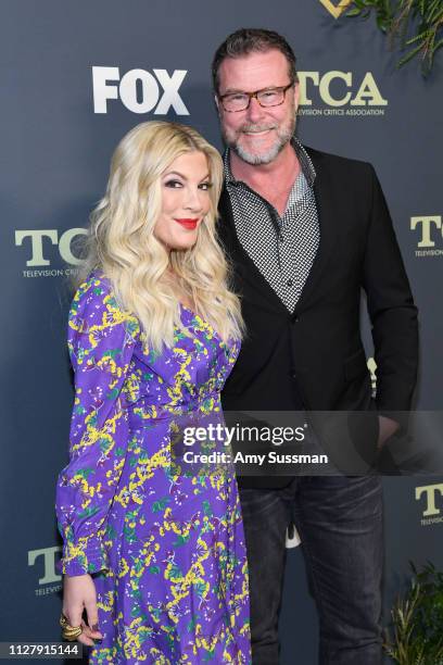 Tori Spelling and Dean McDermott attend Fox Winter TCA at The Fig House on February 06, 2019 in Los Angeles, California.