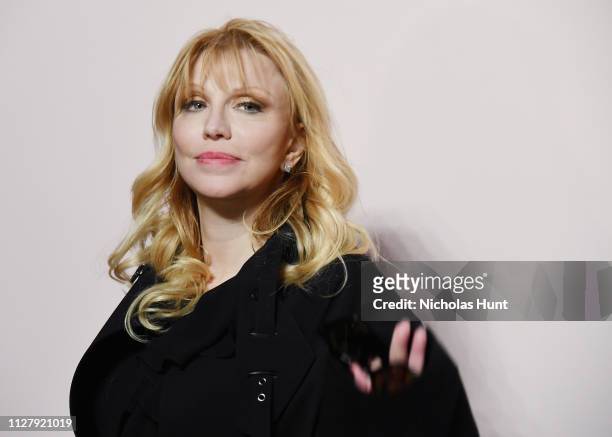 Courtney Love attends the Tom Ford FW 2019 Arrivals during New York Fashion Week: The Shows on February 06, 2019 in New York City.