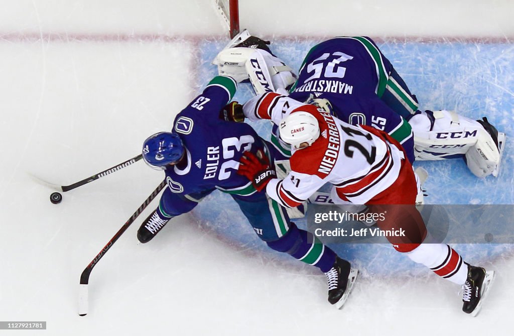 Carolina Hurricanes v Vancouver Canucks