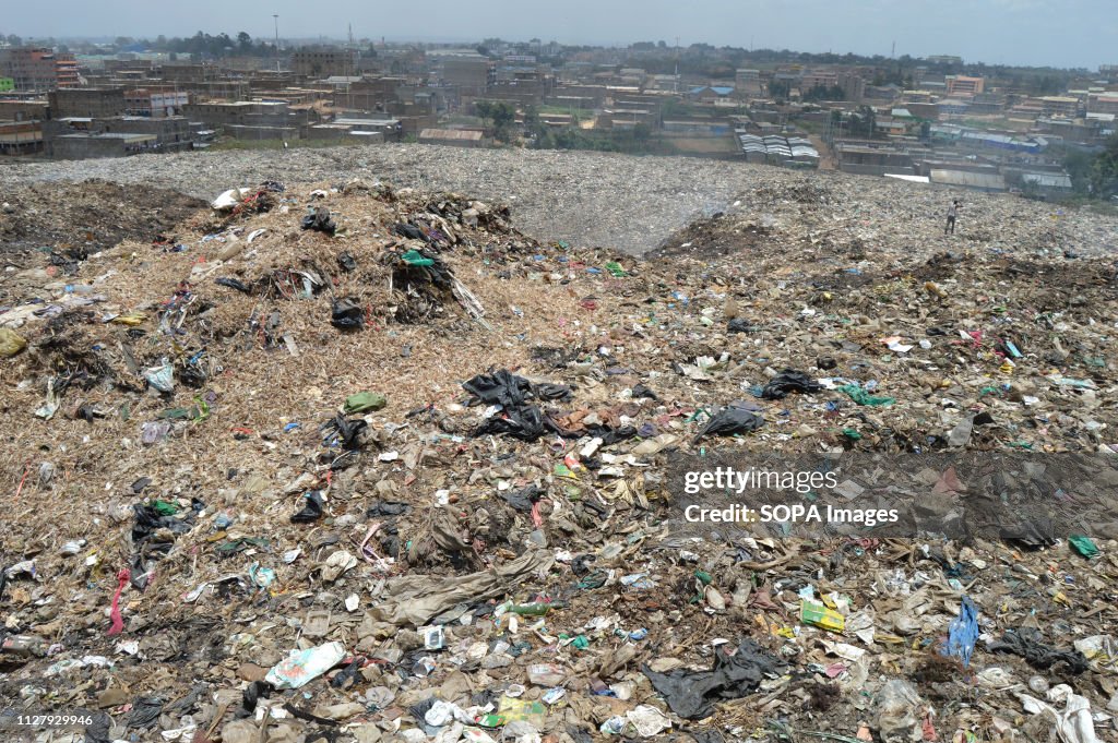 View of the Dandora dump site located in the outskirts of...