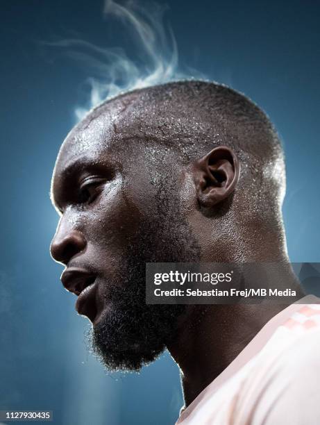 Romelu Lukaku of Manchester United looks on during the Premier League match between Crystal Palace and Manchester United at Selhurst Park on February...