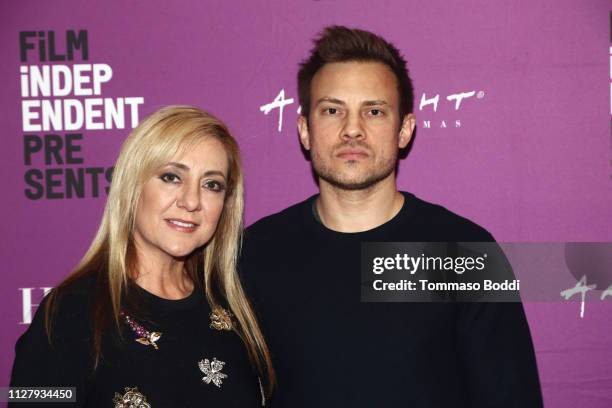 Lorena Bobbitt and Joshua Rofe attends the Film Independent Presents "Lorena" at ArcLight Hollywood on February 06, 2019 in Hollywood, California.