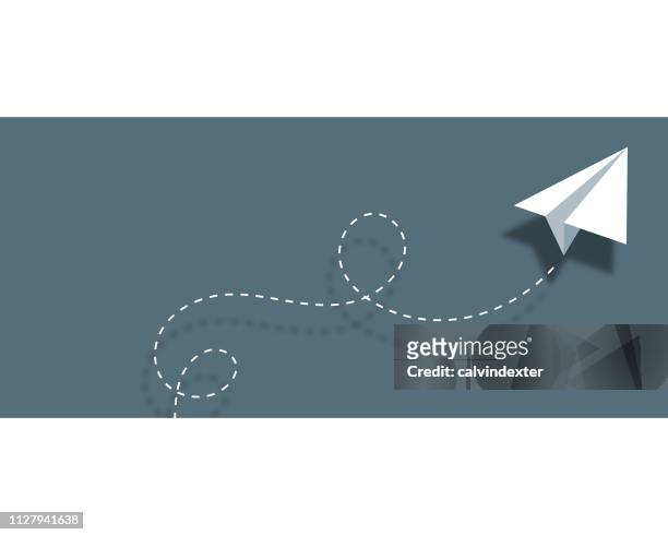 ilustraciones, imágenes clip art, dibujos animados e iconos de stock de tarjeta de visita de diseño de fondo de papel aeroplano - flying