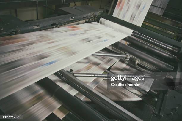 printing newspapers - printing out stock pictures, royalty-free photos & images