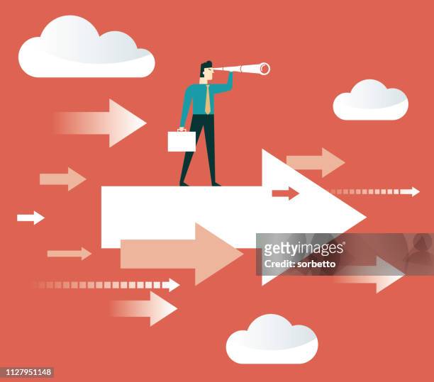 businessman is helping hand to success - leading edge stock illustrations