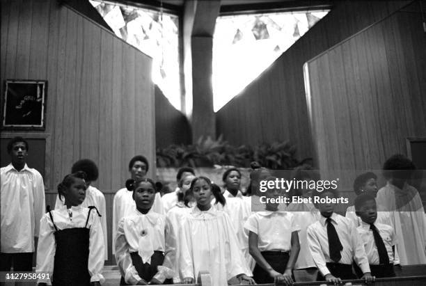 The children's choir at Al Green's church, the Full Gospel Tabernacle Church, in Memphis, Tennessee, on January 8, 1978.