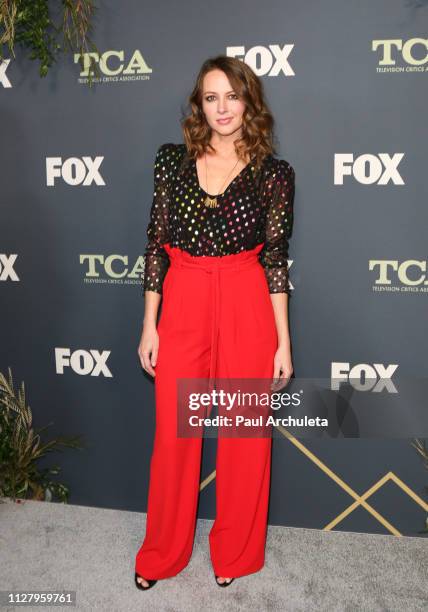 Actress Amy Acker attends the 2019 FOX Winter TCA Tour at The Fig House on February 06, 2019 in Los Angeles, California.