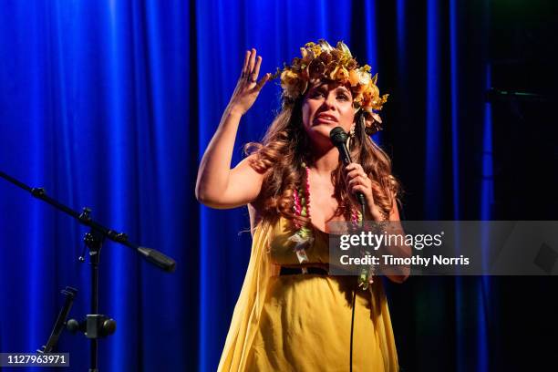 Kimie Miner performs during Music of Waikiki at The GRAMMY Museum on February 06, 2019 in Los Angeles, California.