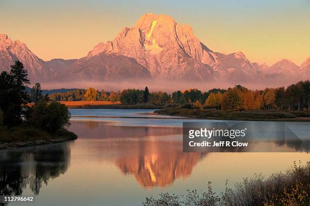 mount moran reflection - river snake stock pictures, royalty-free photos & images