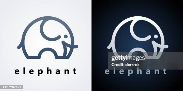 elephant - elephant logo stock illustrations