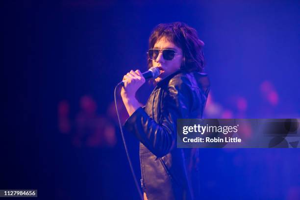 Michael D'Addario of the Lemon Twigs performs at The Roundhouse on February 27, 2019 in London, England.