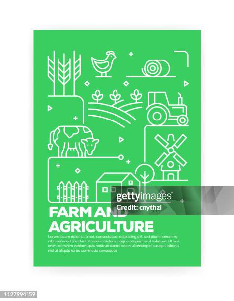 ilustraciones, imágenes clip art, dibujos animados e iconos de stock de granja y agricultura concepto línea diseño de portada para anual informe, folleto, folleto. - apicultura