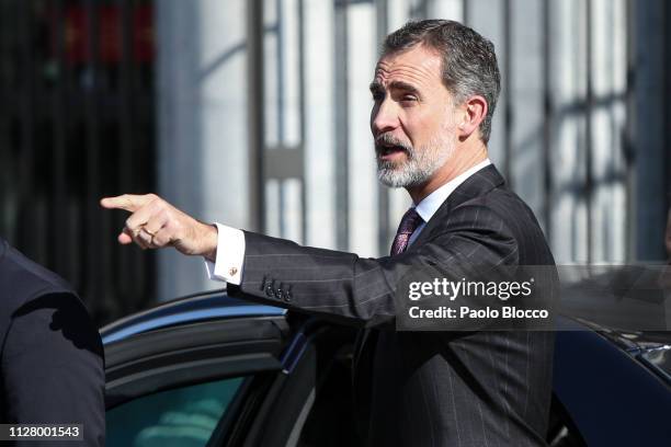 King Felipe VI of Spain is seen on February 07, 2019 in Madrid, Spain.