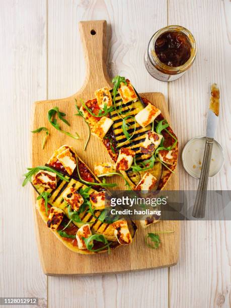 vegetarian open sandwich - marmalade sandwich stock pictures, royalty-free photos & images