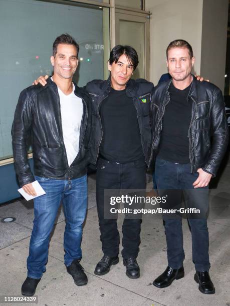 Johnathon Schaech, James Duval and Jason Simmons are seen on February 27, 2019 in Los Angeles, California.