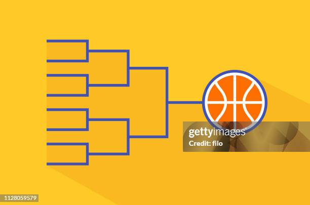 basketball tournament - bracket stock illustrations