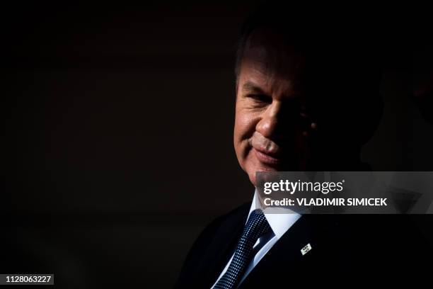 Slovak President Andrej Kiska attends a summit of eastern NATO countries in Kosice, Slovakia, February 28, 2019.