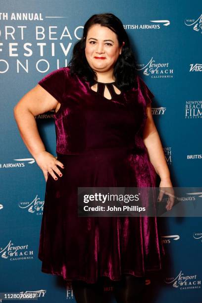 Jenelle Riley attends the Newport Beach Film Festival UK honours event at The Langham Hotel on February 07, 2019 in London, England.