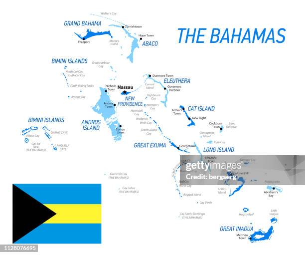 illustrations, cliparts, dessins animés et icônes de la carte des bahamas avec le drapeau national. illustration vectorielle - barbados map