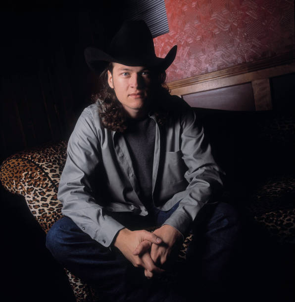 Portrait of American Country musician Blake Shelton as he poses at Magnum's nightclub, Chicago, Illinois, December 4, 2001.