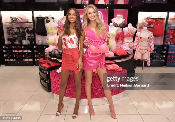 Jasmine Tookes and Romee Strijd attend Victoria's Secret Angels Jasmine Tookes and Romee Strijd Share The Perfect Gifts for Valentine's Day on...