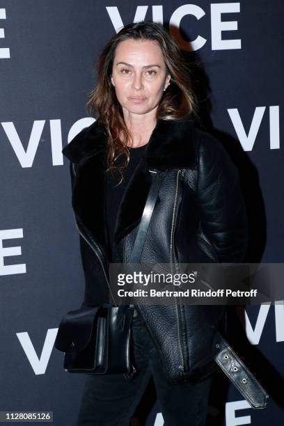 Actress Agathe de la Fontaine attends the "Vice" Paris Premiere at Cinema Gaumont Opera on February 07, 2019 in Paris, France.