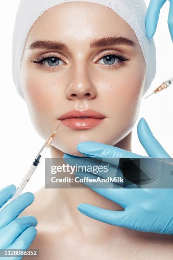 High Re Injection Woman Having Facial Injections High-Res Stock Photo - Getty Images