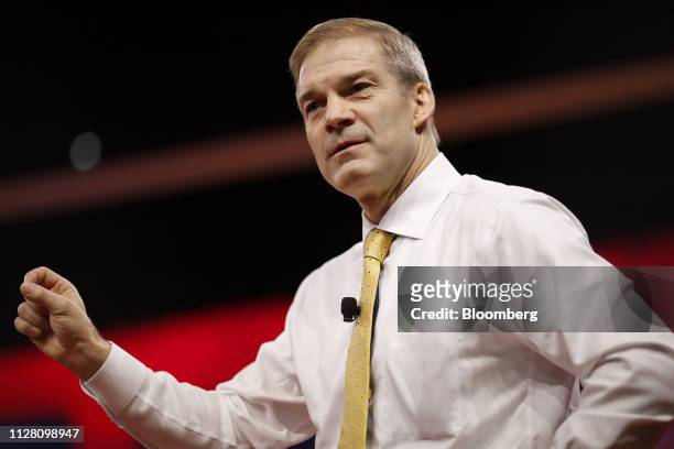 Representative Jim Jordan, a Republican from Ohio, speaks during the Conservative Political Action Conference in National Harbor, Maryland, U.S., on...