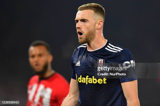 Fulham defender Calum Chambers during the Premier League match between Southampton and Fulham at St Mary's Stadium, Southampton on Wednesday 27th...