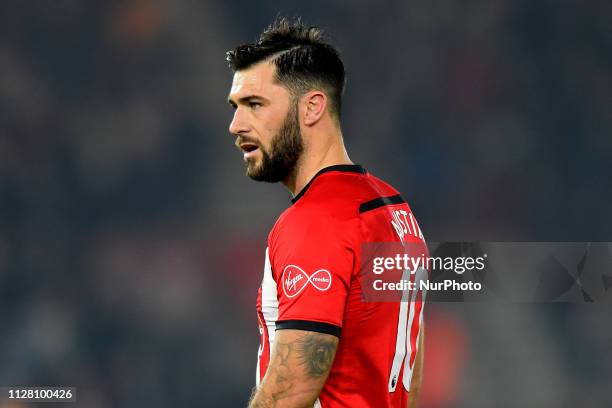 Southampton forward Charlie Austin during the Premier League match between Southampton and Fulham at St Mary's Stadium, Southampton on Wednesday 27th...