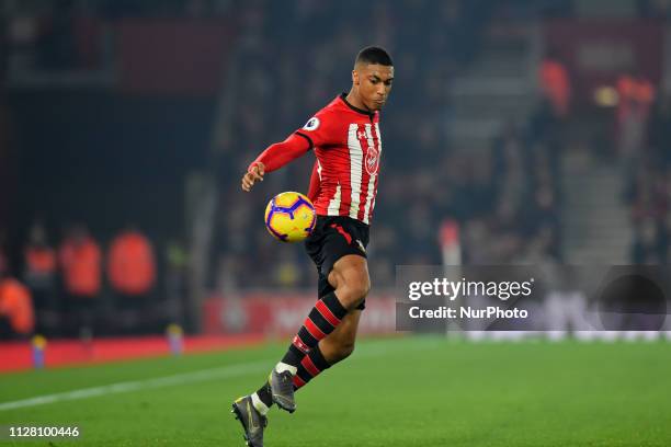Southampton defender Yan Valery in action during the Premier League match between Southampton and Fulham at St Mary's Stadium, Southampton on...