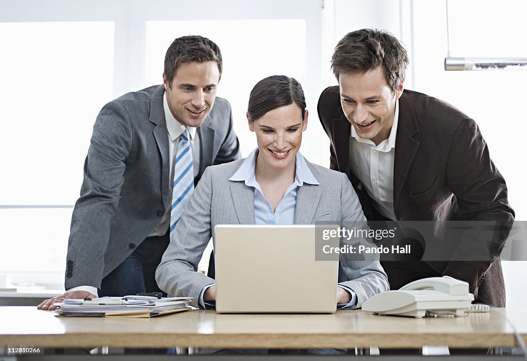 Group of  business people working in office